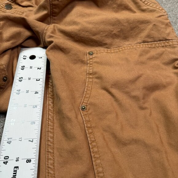 Carhartt Duck Orange Brown Utility Work Overalls Women's Size Medium - Picture 4 of 5